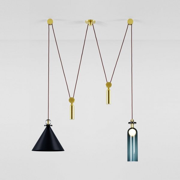 Подвесной светильник Shape up Double Pendant Black Черный Подвесной светильник Shape up Double Pendant Black Черный в Рязани | Loft Concept
