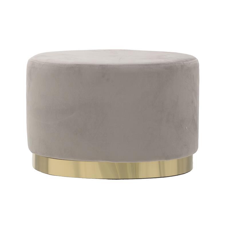 Пуф Golden Belt Beige Pastel Бежево-серый Золотой Пуф Golden Belt Beige Pastel Бежево-серый Золотой в Рязани | Loft Concept