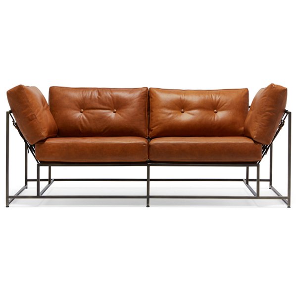 Двухместный диван Two Seat Encounter Leather Sofa Коричневый винтаж Двухместный диван Two Seat Encounter Leather Sofa Коричневый винтаж в Рязани | Loft Concept
