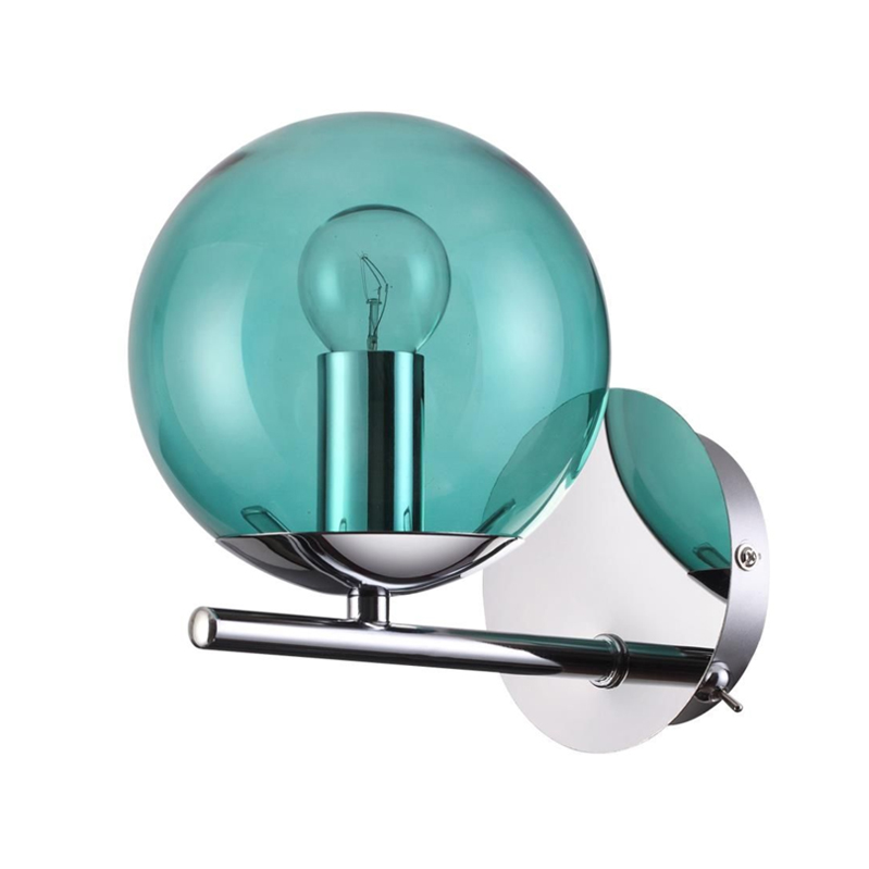 Бра Bolle Hanging Lamp Blue Хром Бирюзовый Бра Bolle Hanging Lamp Blue Хром Бирюзовый в Рязани | Loft Concept