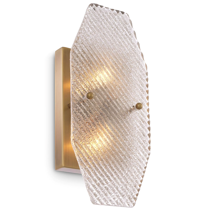 Бра Eichholtz Wall Lamp Fernando Латунь Прозрачное Стекло Бра Eichholtz Wall Lamp Fernando Латунь Прозрачное Стекло в Рязани | Loft Concept