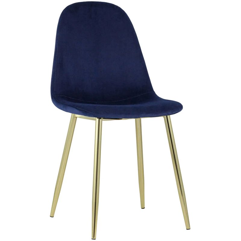 Стул Archie Chair Темно-Синий Велюр Золотые ножки Темно-синий Золотой Стул Archie Chair Темно-Синий Велюр Золотые ножки Темно-синий Золотой в Рязани | Loft Concept