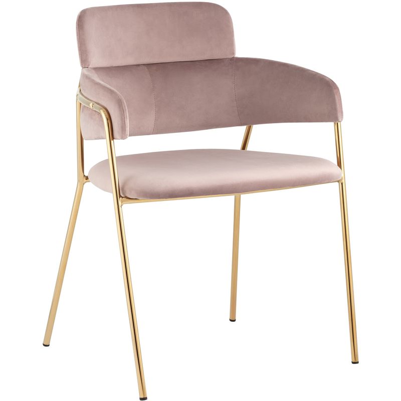 Polina chair Пепельно-Розовый Велюр Розовый пастельный Золотой Polina chair Пепельно-Розовый Велюр Розовый пастельный Золотой в Рязани | Loft Concept