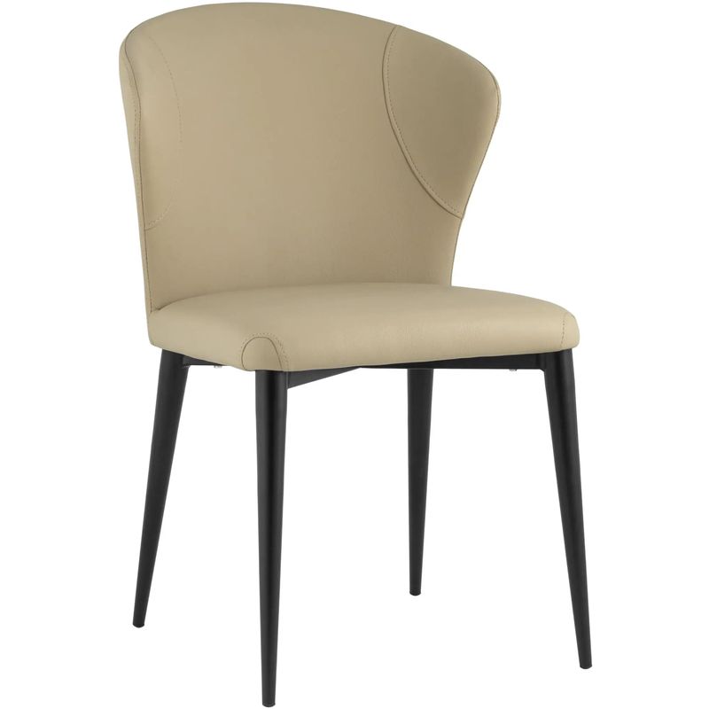 Стул Enigma Chair Бежевая Экокожа Бежевый Черный Стул Enigma Chair Бежевая Экокожа Бежевый Черный в Рязани | Loft Concept