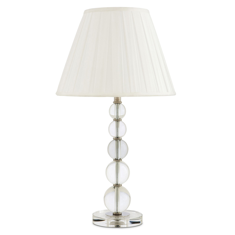 Настольная лампа Eichholtz Table Lamp Aubaine Прозрачный Белый Никель Настольная лампа Eichholtz Table Lamp Aubaine Прозрачный Белый Никель в Рязани | Loft Concept
