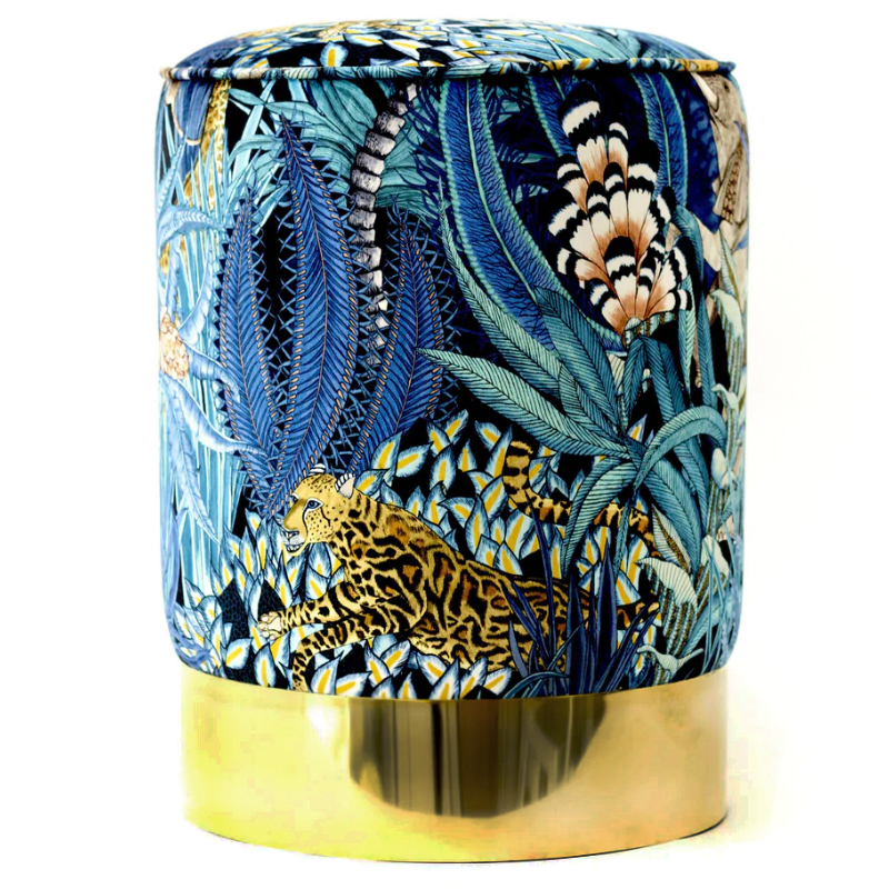 Пуф Синий Орнамент Sabie Forest Tanzanite Pouffe Синий Латунь Пуф Синий Орнамент Sabie Forest Tanzanite Pouffe Синий Латунь в Рязани | Loft Concept