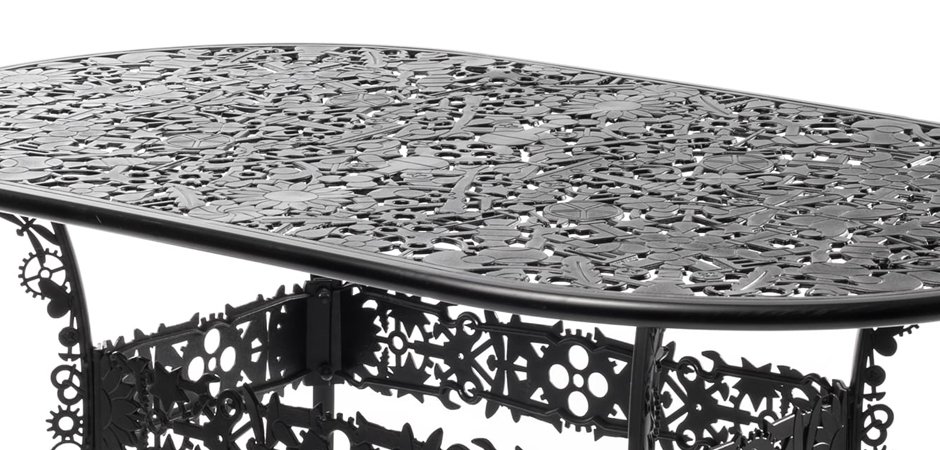 Обеденный стол Industry Collection ALUMINIUM OVAL TABLE – BLACK - фото №2