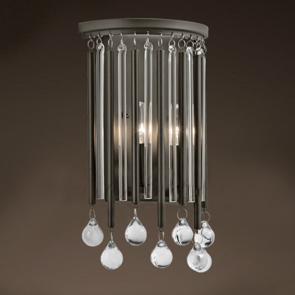 Бра Midlight Verona Crystal Chandelier Черный Прозрачный Бра Midlight Verona Crystal Chandelier Черный Прозрачный в Рязани | Loft Concept