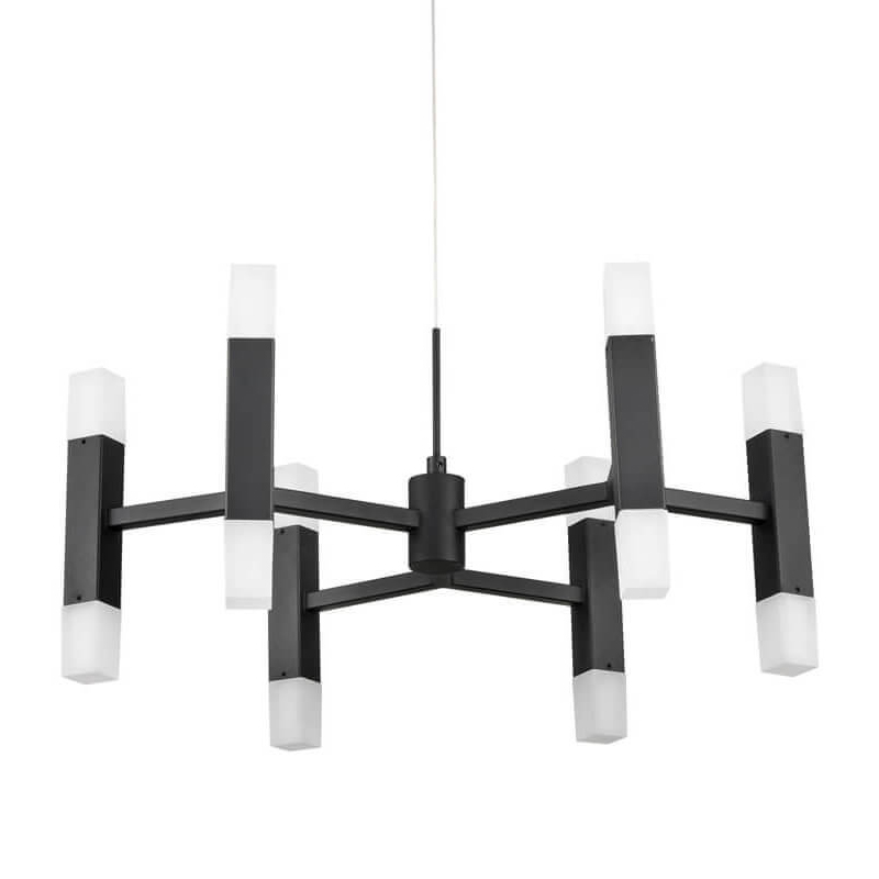 Люстра Rigor & Conciseness Lighting Angular Plafond Black Белый Черный Люстра Rigor & Conciseness Lighting Angular Plafond Black Белый Черный в Рязани | Loft Concept