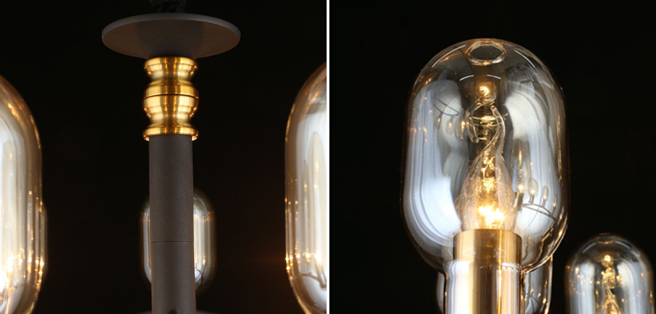 Люстра c овальными плафонами Champagne Glass Люстра c овальными плафонами Champagne Glass - Loft-Concept в Рязани
