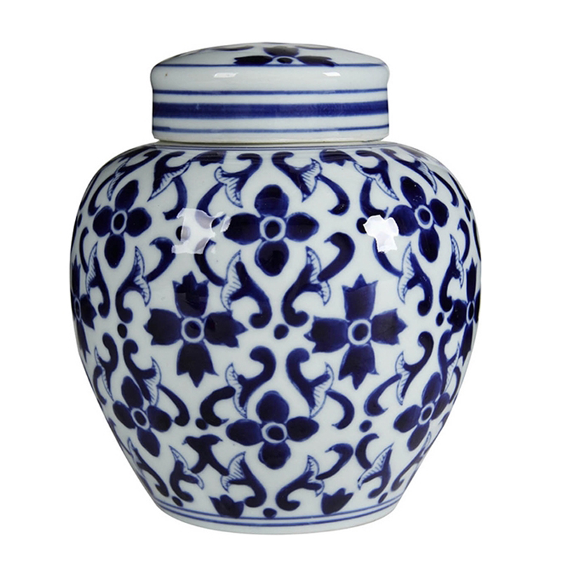 Ваза Irene Vase Белый Синий Ваза Irene Vase Белый Синий в Рязани | Loft Concept
