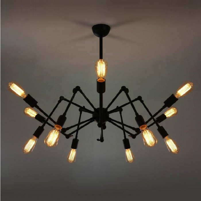 Люстра Loft Industrial Sputnik Chandelier Spider Черный Люстра Loft Industrial Sputnik Chandelier Spider Черный в Рязани | Loft Concept