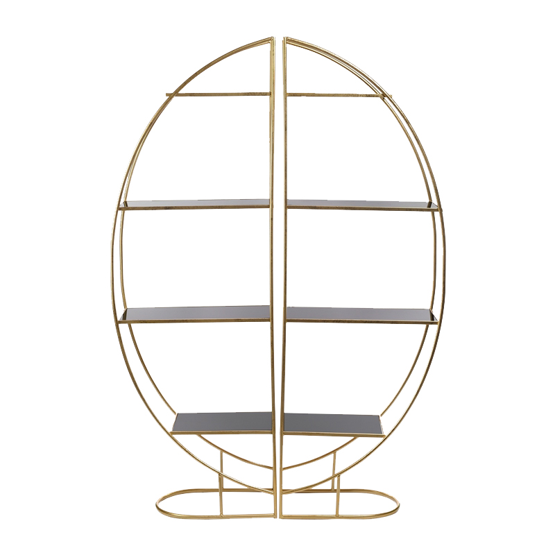 Стеллаж Double Shine Gold Золотой Желтый Стеллаж Double Shine Gold Золотой Желтый в Рязани | Loft Concept