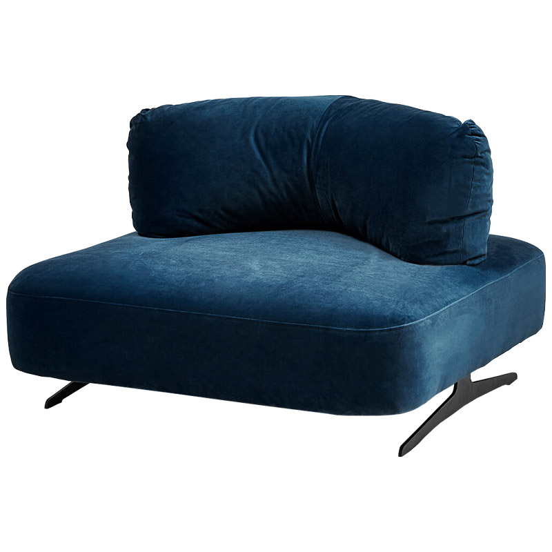 Кресло Dacosta Chair blue Сапфирово-синий Черный Кресло Dacosta Chair blue Сапфирово-синий Черный в Рязани | Loft Concept