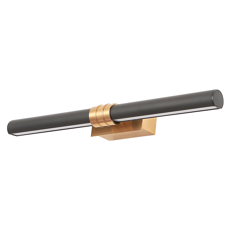 Бра с черным матовым корпусом и золотистым креплением Trumpet tube Латунь Белый Черный Бра с черным матовым корпусом и золотистым креплением Trumpet tube Латунь Белый Черный в Рязани | Loft Concept