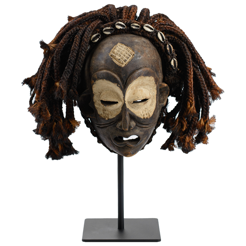 Маска African Mask Shaman Коричневый Черный Маска African Mask Shaman Коричневый Черный в Рязани | Loft Concept