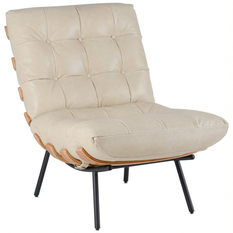 Кресло Philbert Chair beige leather Бежевый Кресло Philbert Chair beige leather Бежевый в Рязани | Loft Concept