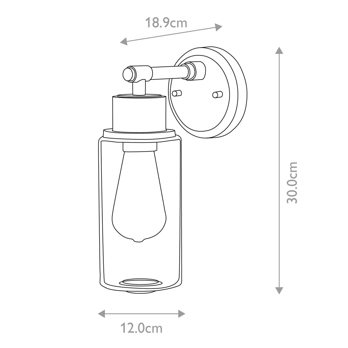 Бра с цилиндрическим прозрачным плафоном из стекла с пузырьками Elstead Lighting в Рязани