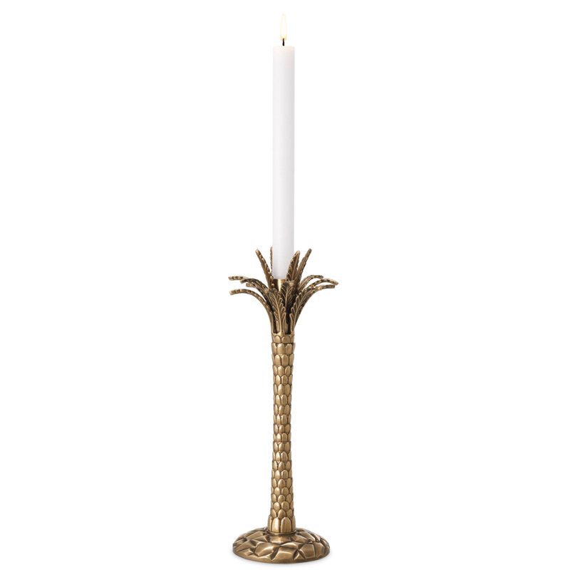Подсвечник Eichholtz Candle Holder Palm Desert Винтажная латунь Подсвечник Eichholtz Candle Holder Palm Desert Винтажная латунь в Рязани | Loft Concept