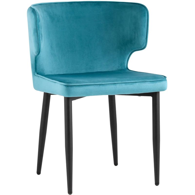 Стул Mateo Chair Бирюзовый Велюр Бирюзовый Черный Стул Mateo Chair Бирюзовый Велюр Бирюзовый Черный в Рязани | Loft Concept