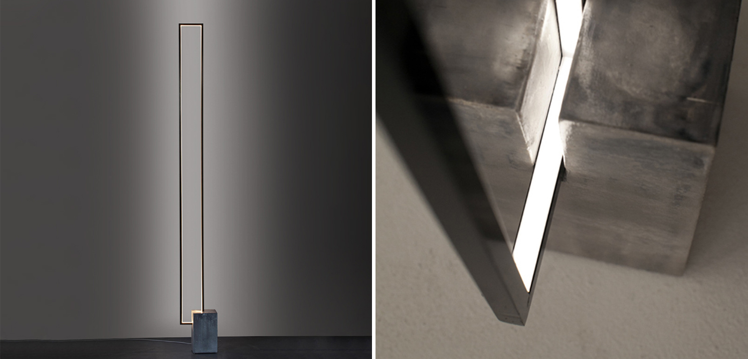 Торшер Лофт Светодиодный Rectangular Vertical LED Floor Lamp - фото