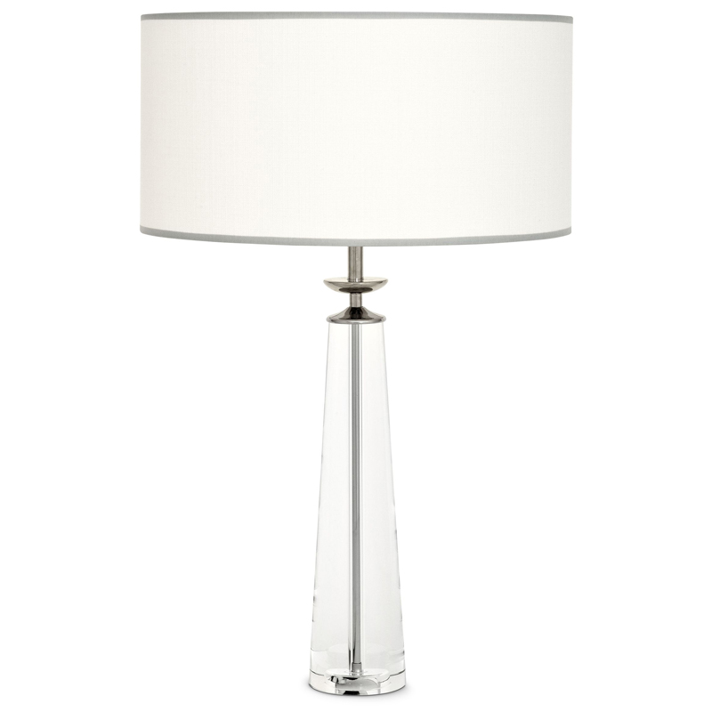 Настольная лампа Eichholtz Table Lamp Chaumon Прозрачный Белый Никель Настольная лампа Eichholtz Table Lamp Chaumon Прозрачный Белый Никель в Рязани | Loft Concept