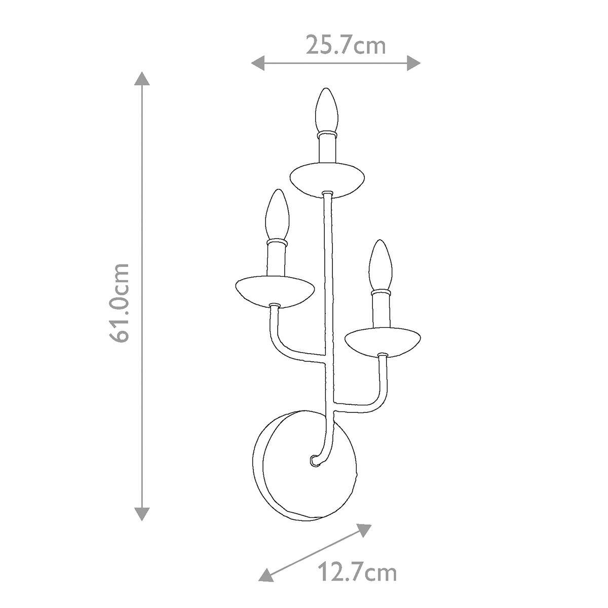 Бра с 3-мя лампами в форме свеч и фактурным покрытием Feiss в Рязани