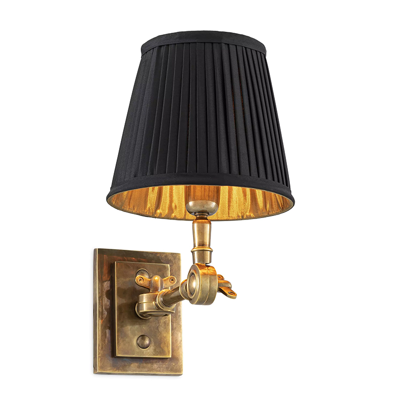 Бра Eichholtz Wall Lamp Wentworth Brass Черный Винтажная латунь Бра Eichholtz Wall Lamp Wentworth Brass Черный Винтажная латунь в Рязани | Loft Concept