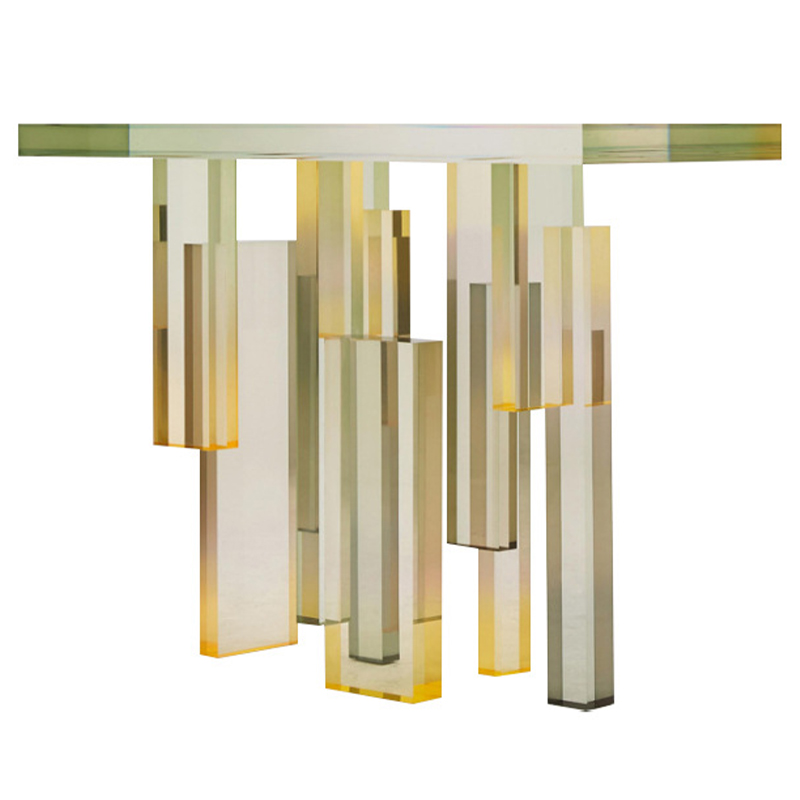 Консоль из акрила Gold Acrylic Console Прозрачный Золотой Консоль из акрила Gold Acrylic Console Прозрачный Золотой в Рязани | Loft Concept