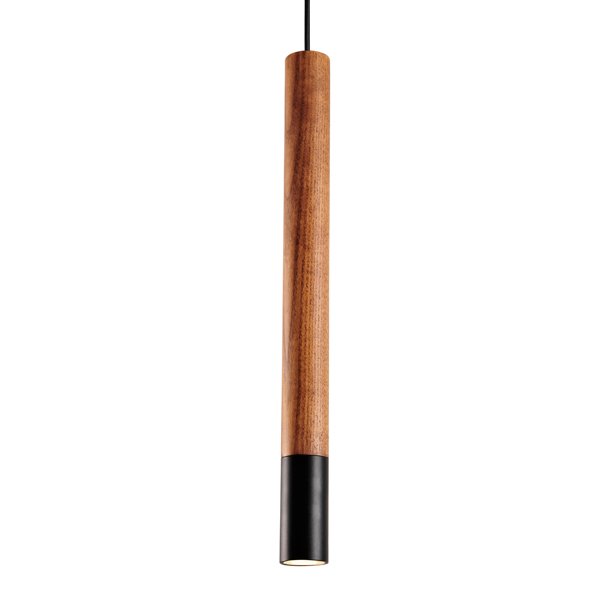 Подвесной светильник Trumpet Wood Black Pendant Lamp Коричневый Черный Подвесной светильник Trumpet Wood Black Pendant Lamp Коричневый Черный в Рязани | Loft Concept