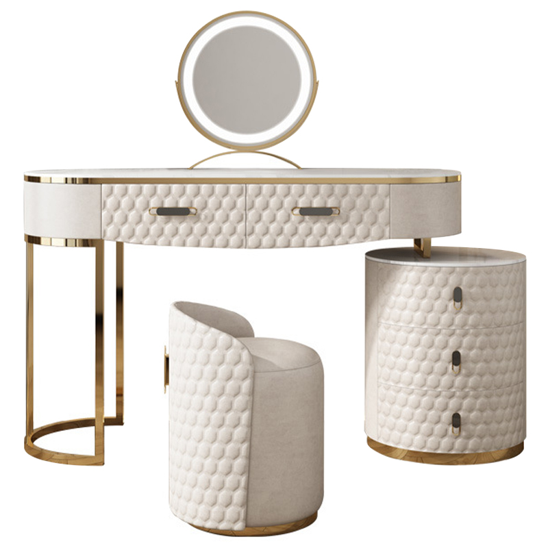 Трельяж Kathryn Bedroom Dressing Table White Белый Глянцевое золото Белый Мрамор Bianco Трельяж Kathryn Bedroom Dressing Table White Белый Глянцевое золото Белый Мрамор Bianco в Рязани | Loft Concept