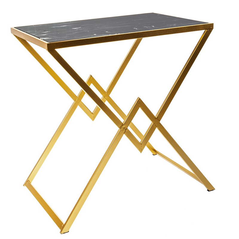 Приставной стол Marble Countertop Table черный мрамор Черный Мрамор Nero Золотой Приставной стол Marble Countertop Table черный мрамор Черный Мрамор Nero Золотой в Рязани | Loft Concept