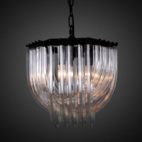 Люстра Frozen Glass Chandelier 33 Черный Люстра Frozen Glass Chandelier 33 Черный в Рязани | Loft Concept