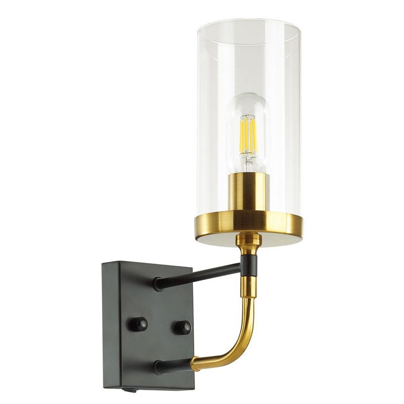 Бра Greger Sconce Прозрачный Глянцевое золото Черный Бра Greger Sconce Прозрачный Глянцевое золото Черный в Рязани | Loft Concept