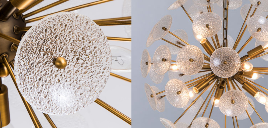Люстра Sputnik Textured Glass White Chandelier Люстра Sputnik Textured Glass White Chandelier - Loft-Concept в Рязани