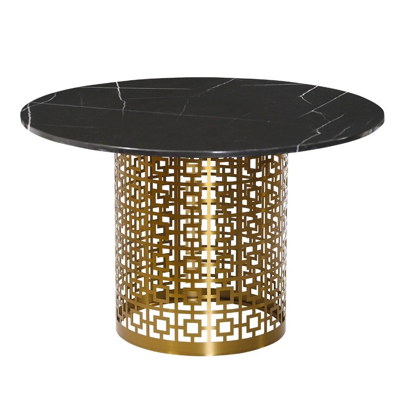 Обеденный стол Artesia Dining Table Black Глянцевое золото Черный в Рязани | Loft Concept 
