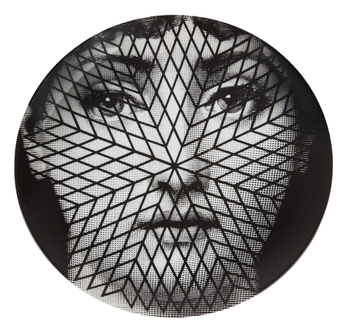 Декоративная тарелка Fornasetti 294 Черный в Рязани | Loft Concept 