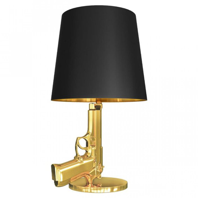 Настольная лампа Flos Gun Table Lamp Золотой Черный Настольная лампа Flos Gun Table Lamp Золотой Черный в Рязани | Loft Concept