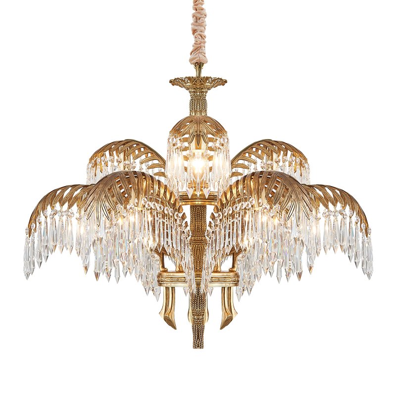 Люстра CHANDELIER HILDEBRANDT L Латунь Прозрачное Стекло Люстра CHANDELIER HILDEBRANDT L Латунь Прозрачное Стекло в Рязани | Loft Concept