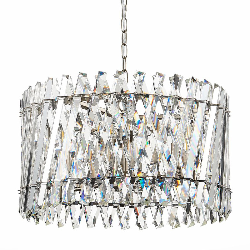 Люстра Kaeden Glass Chandelier Никель Прозрачный Люстра Kaeden Glass Chandelier Никель Прозрачный в Рязани | Loft Concept