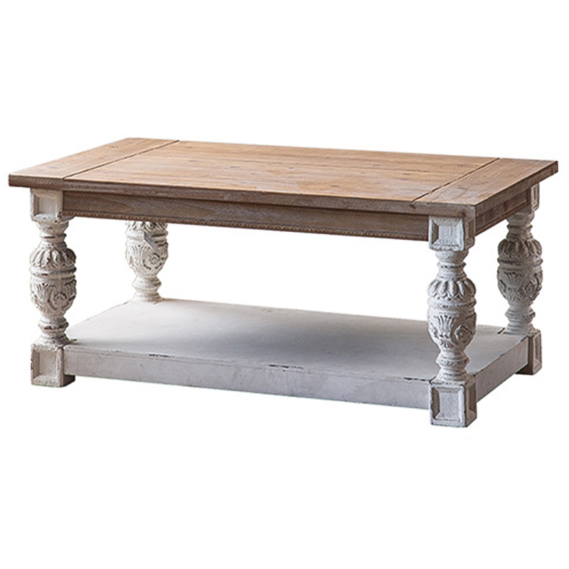 Кофейный стол Garland Provence Coffee Table Белый Древесина Кофейный стол Garland Provence Coffee Table Белый Древесина в Рязани | Loft Concept