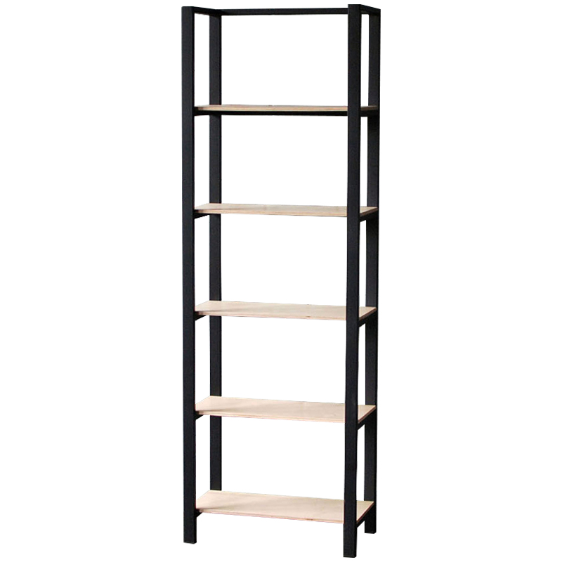 Стеллаж Caiden Industrial Metal Rust Rack Черный Древесина Стеллаж Caiden Industrial Metal Rust Rack Черный Древесина в Рязани | Loft Concept