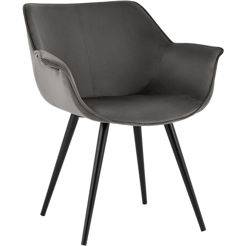 Стул Mason chair Темно-Серый велюр Серый Черный Стул Mason chair Темно-Серый велюр Серый Черный в Рязани | Loft Concept