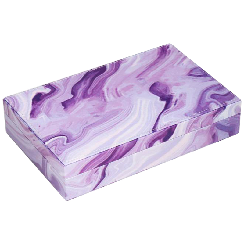 Шкатулка Marble Pattern Box violet Фиолетовый Шкатулка Marble Pattern Box violet Фиолетовый в Рязани | Loft Concept