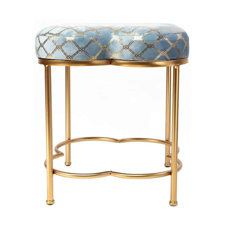 Пуф PUF Frame of Clover & Upholstery Gold Mesh голубой Голубой Золотой Пуф PUF Frame of Clover & Upholstery Gold Mesh голубой Голубой Золотой в Рязани | Loft Concept