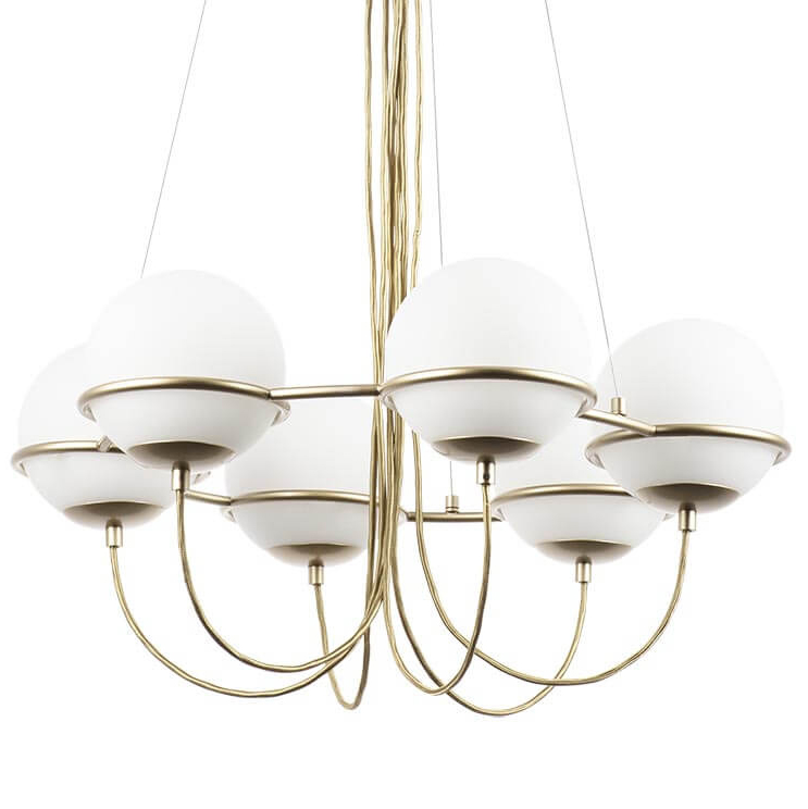 Люстра Melissa Chandelier Champagne 6 Белый Золотой Шампань Люстра Melissa Chandelier Champagne 6 Белый Золотой Шампань в Рязани | Loft Concept