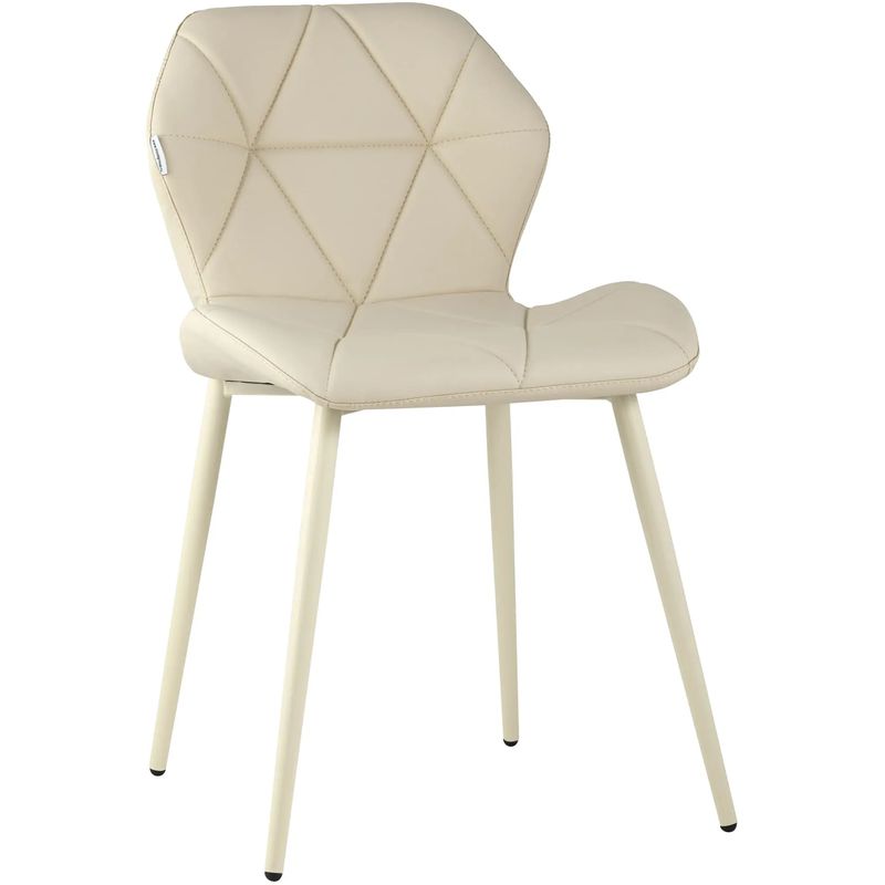 Стул Jeroen II Chair Экокожа Кремовый цвет Бежевый Стул Jeroen II Chair Экокожа Кремовый цвет Бежевый в Рязани | Loft Concept