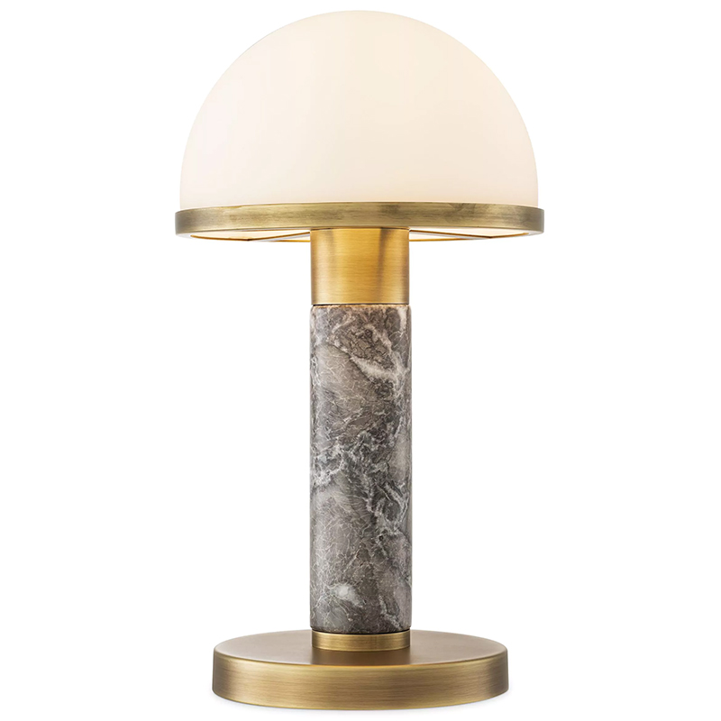 Настольная лампа Eichholtz Table Lamp Ziegel Белый Серый Латунь Настольная лампа Eichholtz Table Lamp Ziegel Белый Серый Латунь в Рязани | Loft Concept