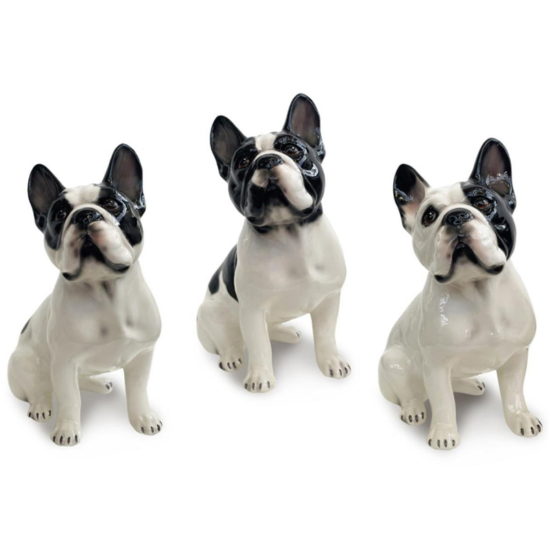 Статуэтки French Bulldog Unique Белый Черный Статуэтки French Bulldog Unique Белый Черный в Рязани | Loft Concept