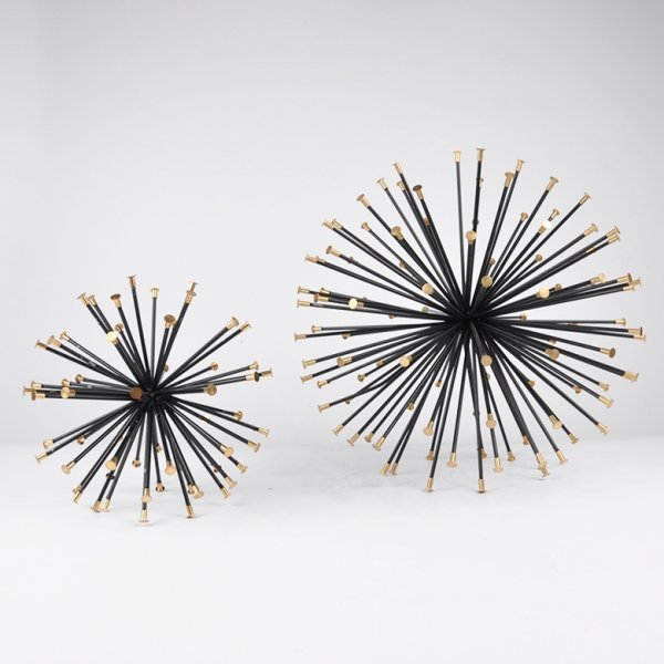 Декоративный элемент Black Roll Urchins Черный Золотой в Рязани | Loft Concept 